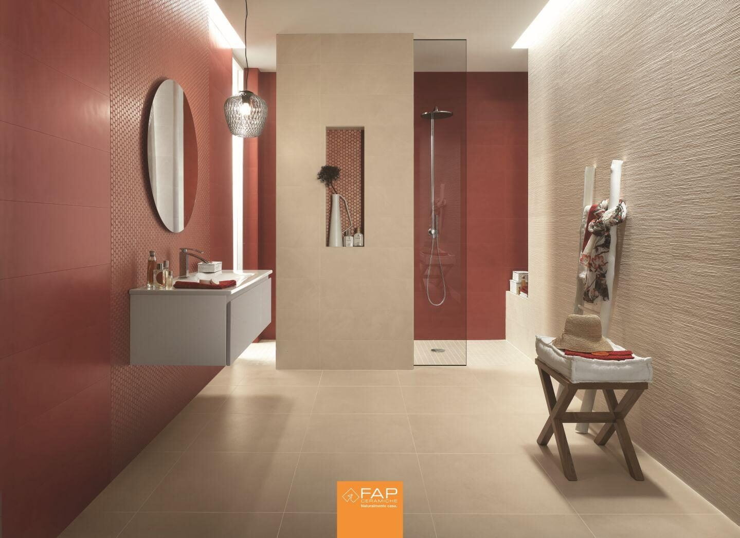 Faianta_baie_culoare_marsala_Colornow_Fap