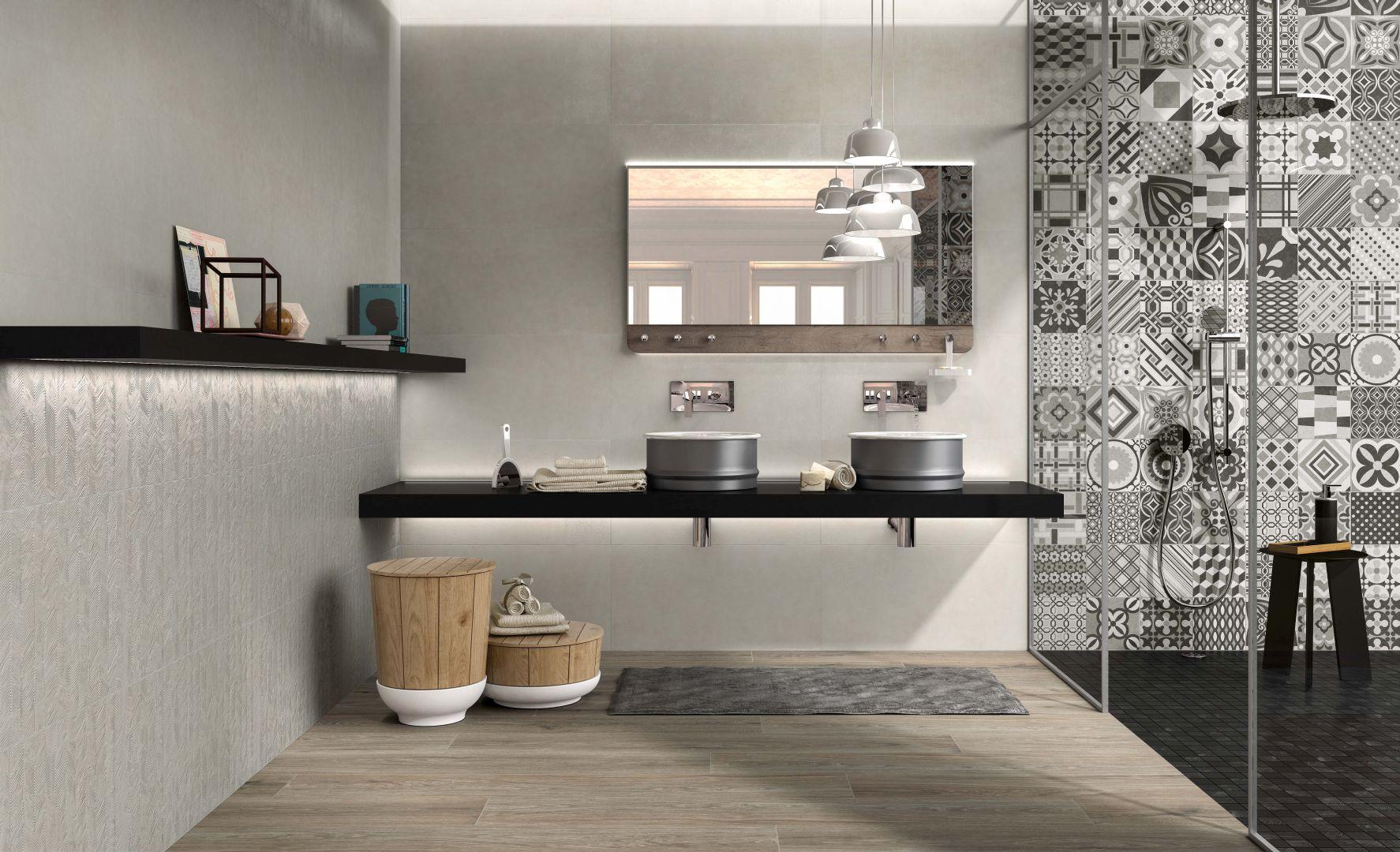 Gresie portelanata decorata amenajare baie