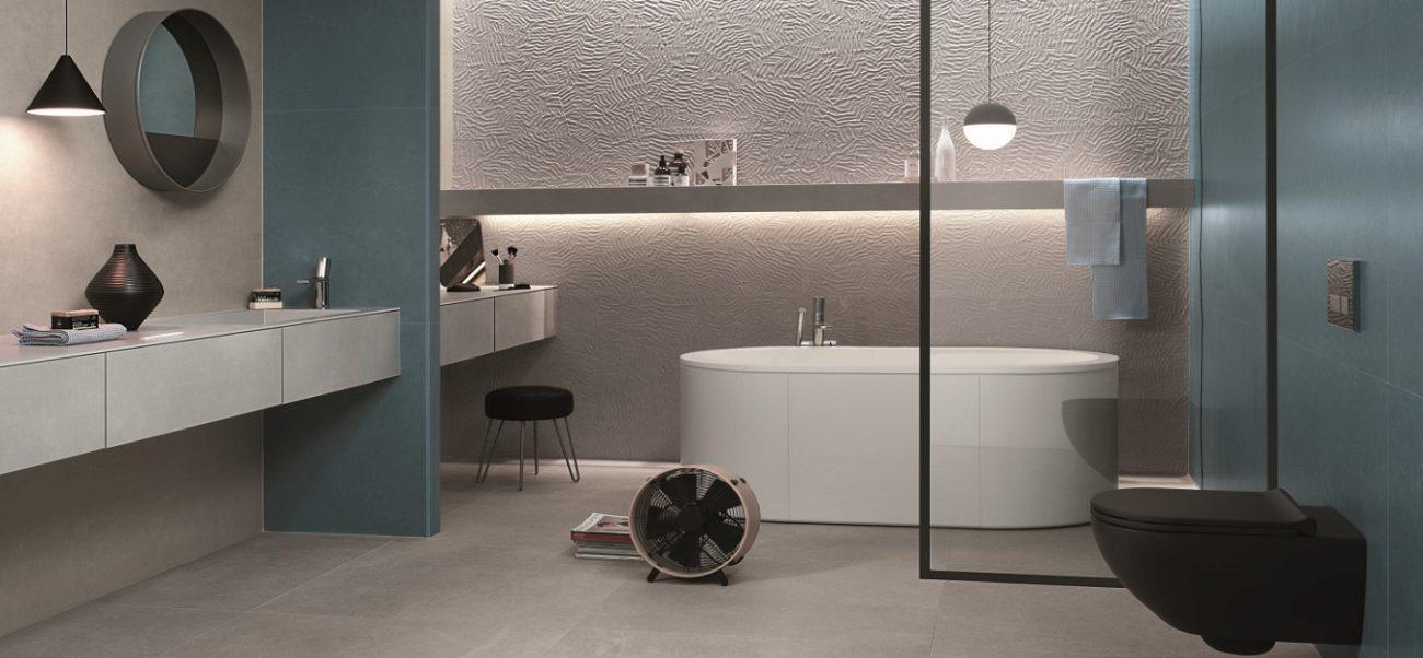 Baie cu faianta placa mare 80x160 cm Bloom 3D