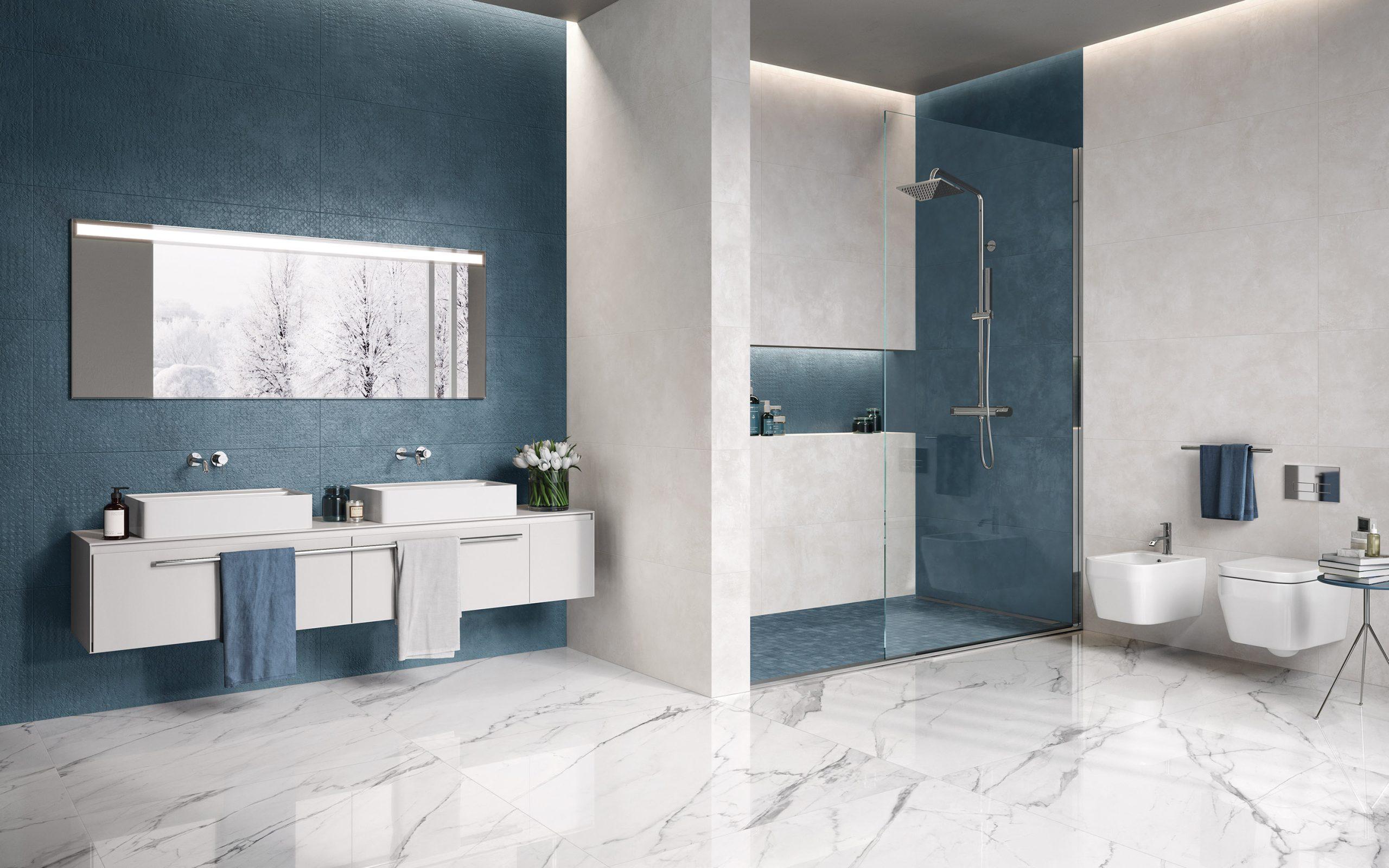 Baie amenajata cu gresie si faianta Colovers