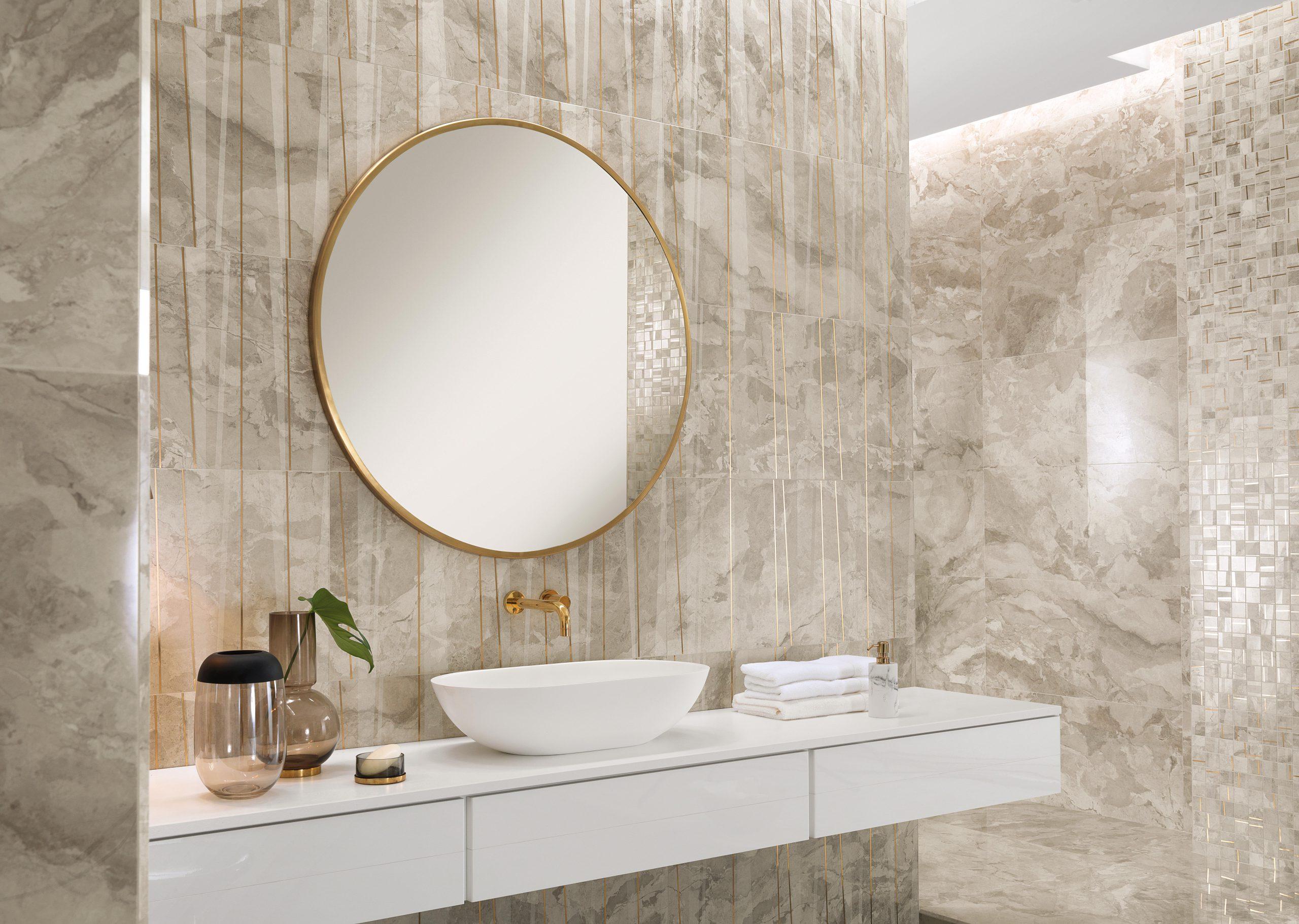 Detaliu decor faianta baie moderna