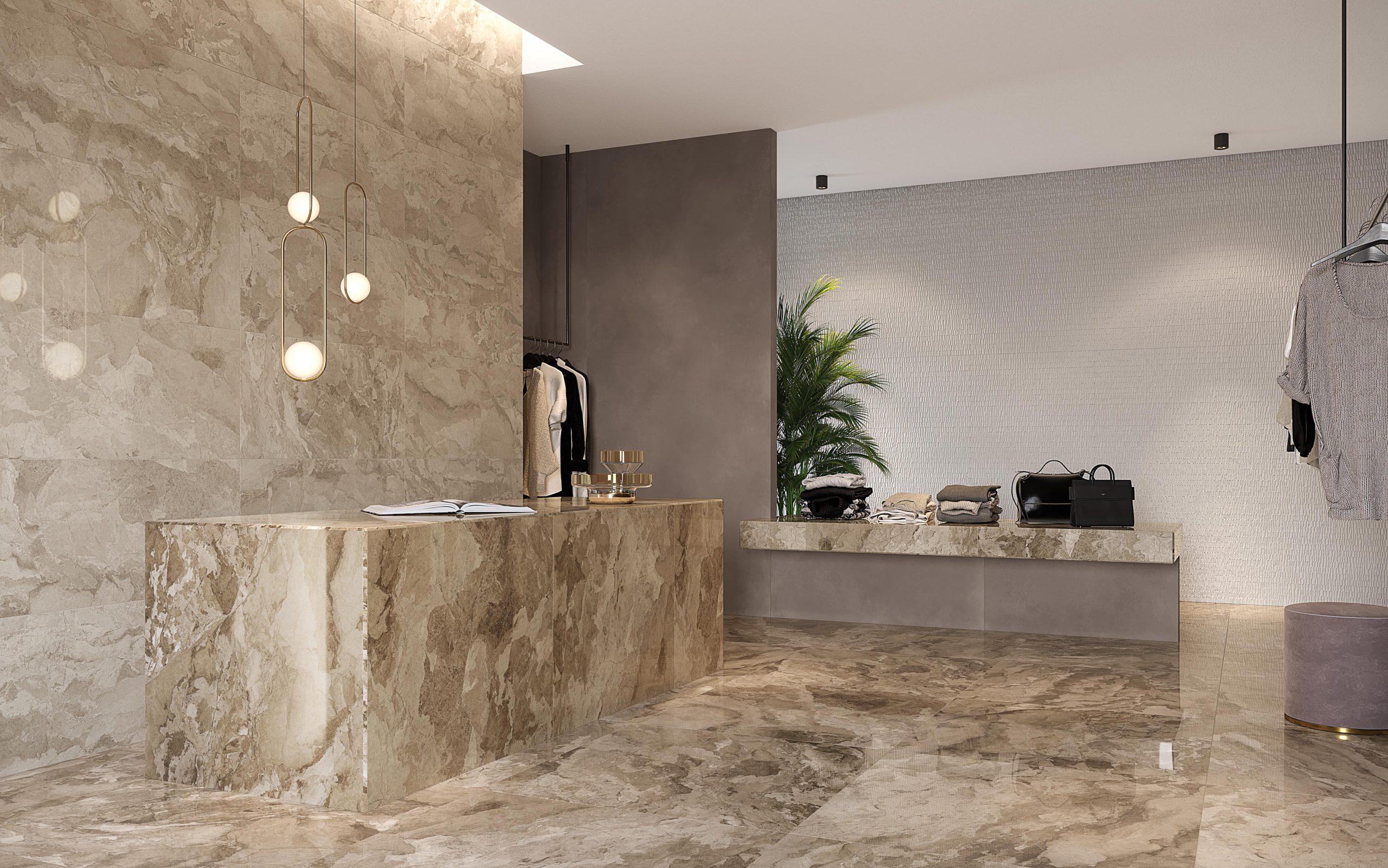 Amenajare cu gresie aspect piatra Kamu 