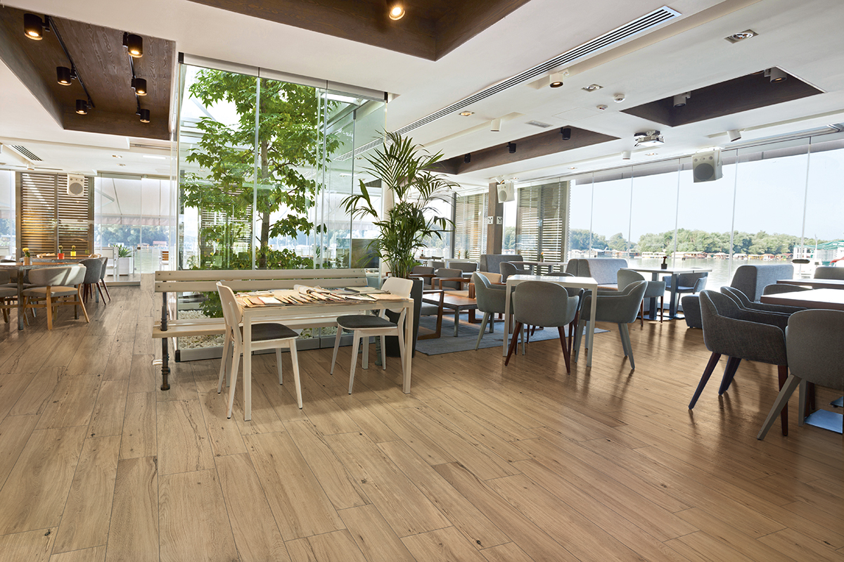 Amenajare pardoseala cu gresie tip parchet ceramci EK 