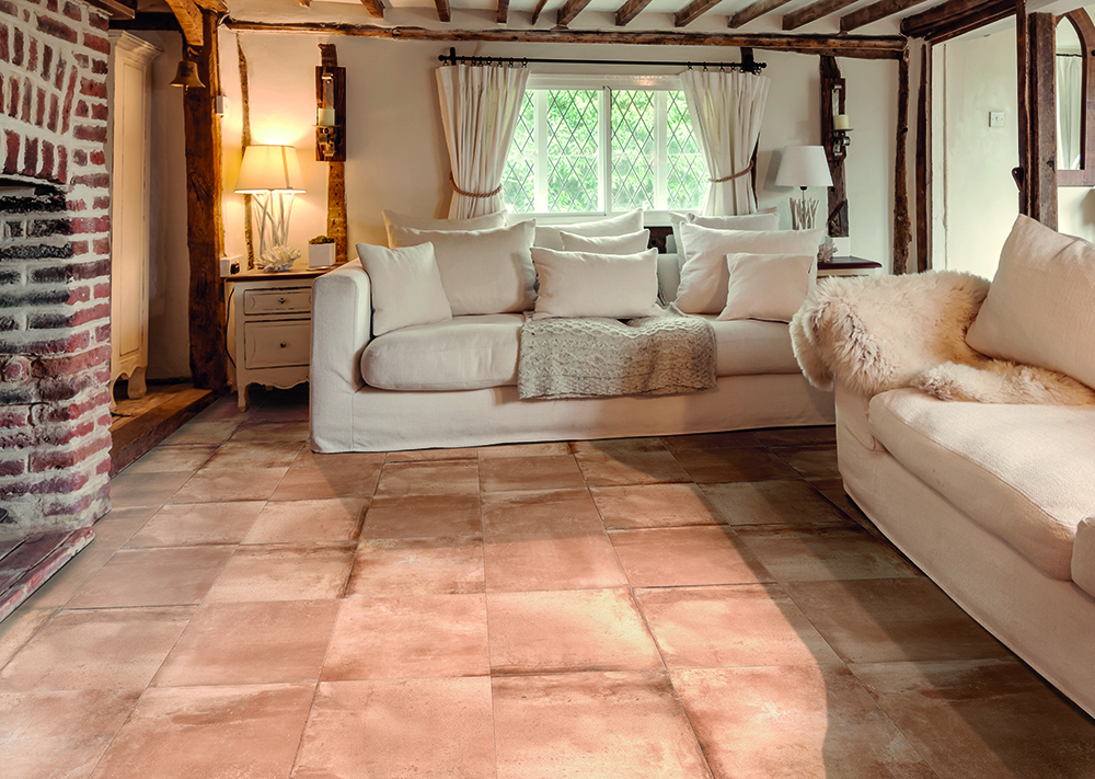 Amenajare cu gresie stil rustic Ek 