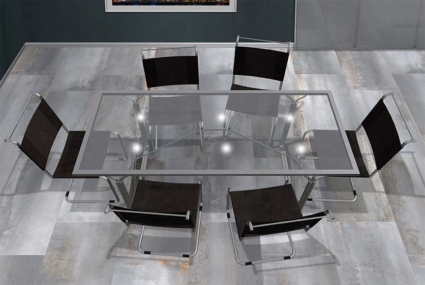 Amenajare pardoseala cu gresie portelanata Oxidatio