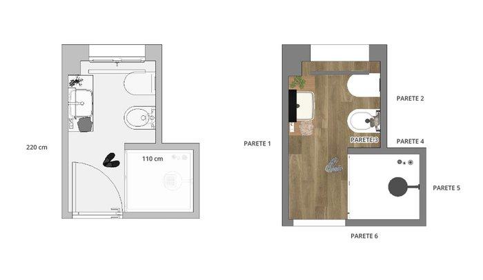 Schita Baie cu gresie si faianta 