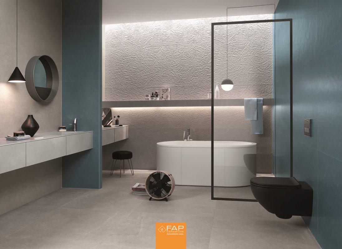 Baie cu faianta placa mare 80x160 cm Bloom 3D