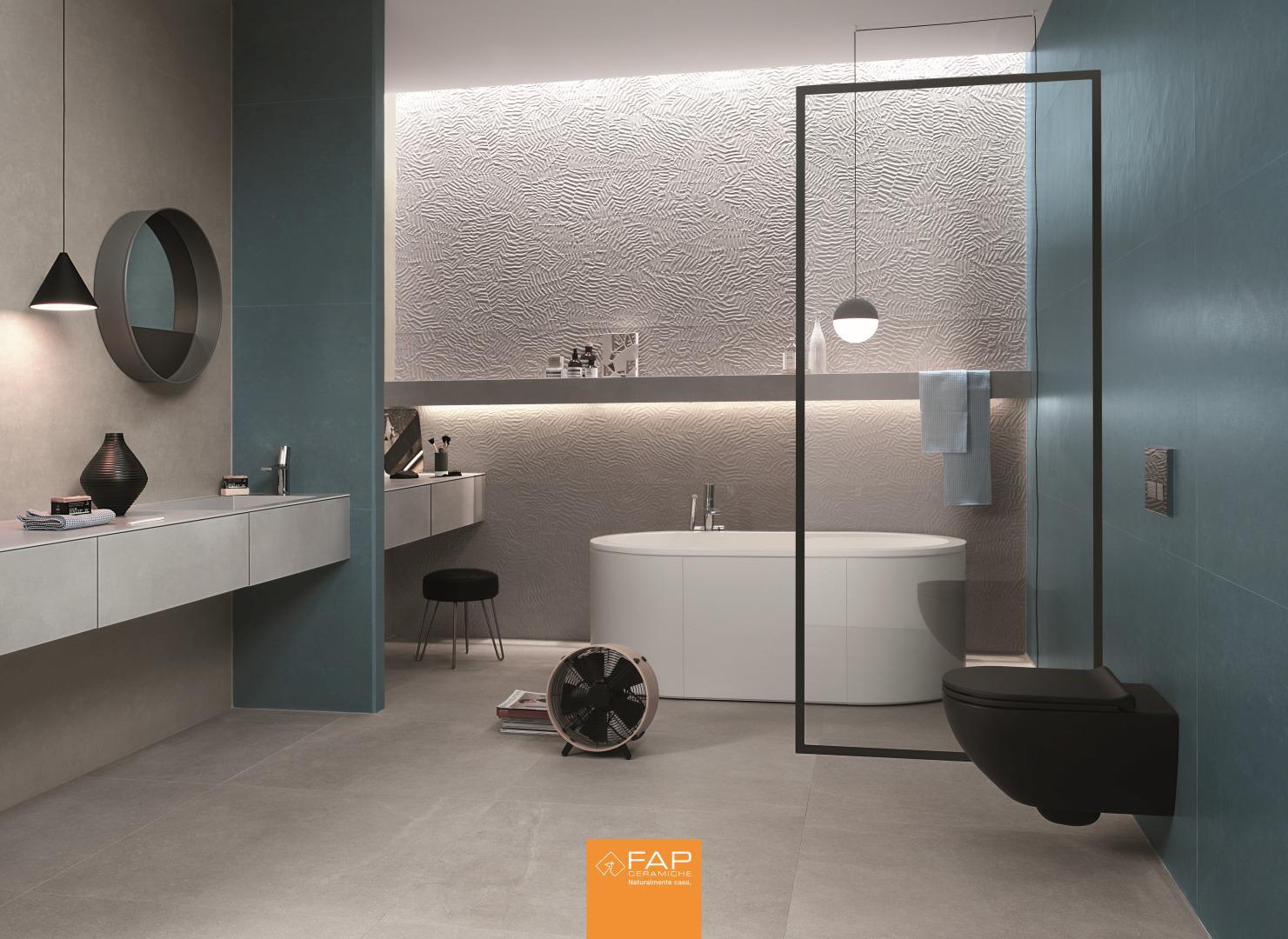 Baie cu faianta placa mare 80x160 cm Bloom 3D - imagine 1