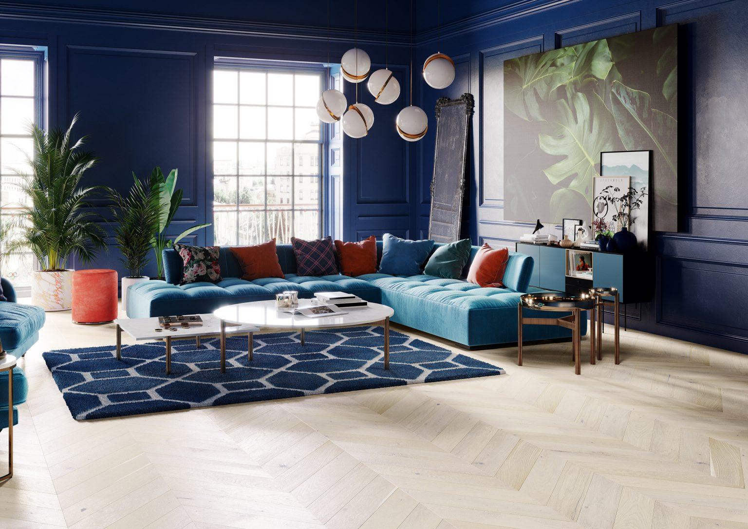 Parchet din lemn stratificat tip Chevron