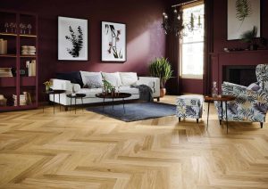 Parchet din lemn stratificat tip Herringbone Light
