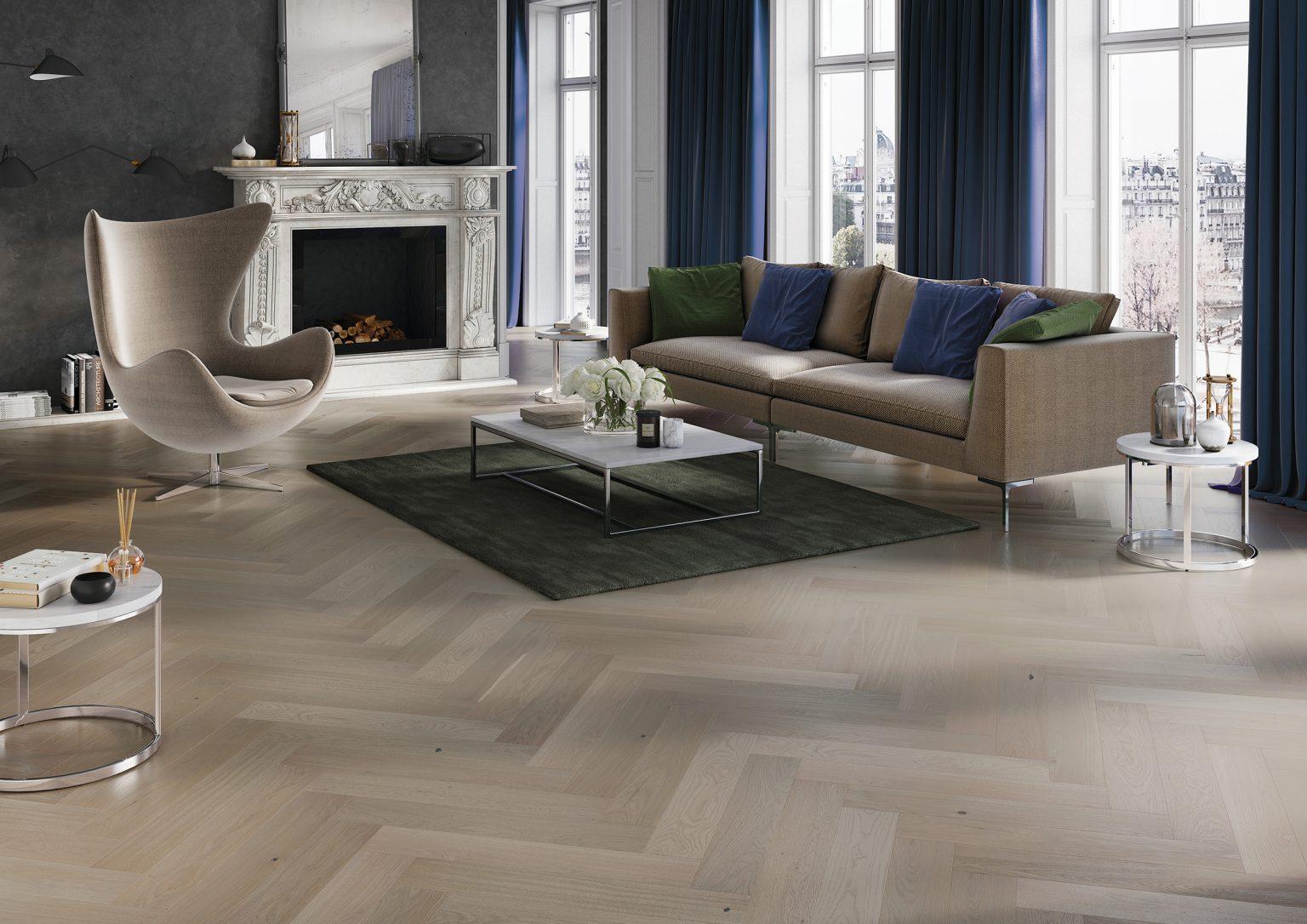 Parchet din lemn stratificat Herringbone Dark