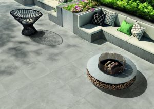 Terasa cu Gresie Portelanata 2cm grosime Skywall Grey