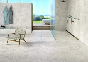 Baie cu Gresie tip Marmura Emperador Omnia