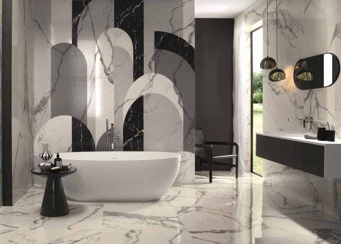 Baie cu Faianta Rectificata Roma Gold Lux