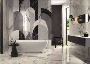 Baie cu Faianta Rectificata Roma Gold Lux