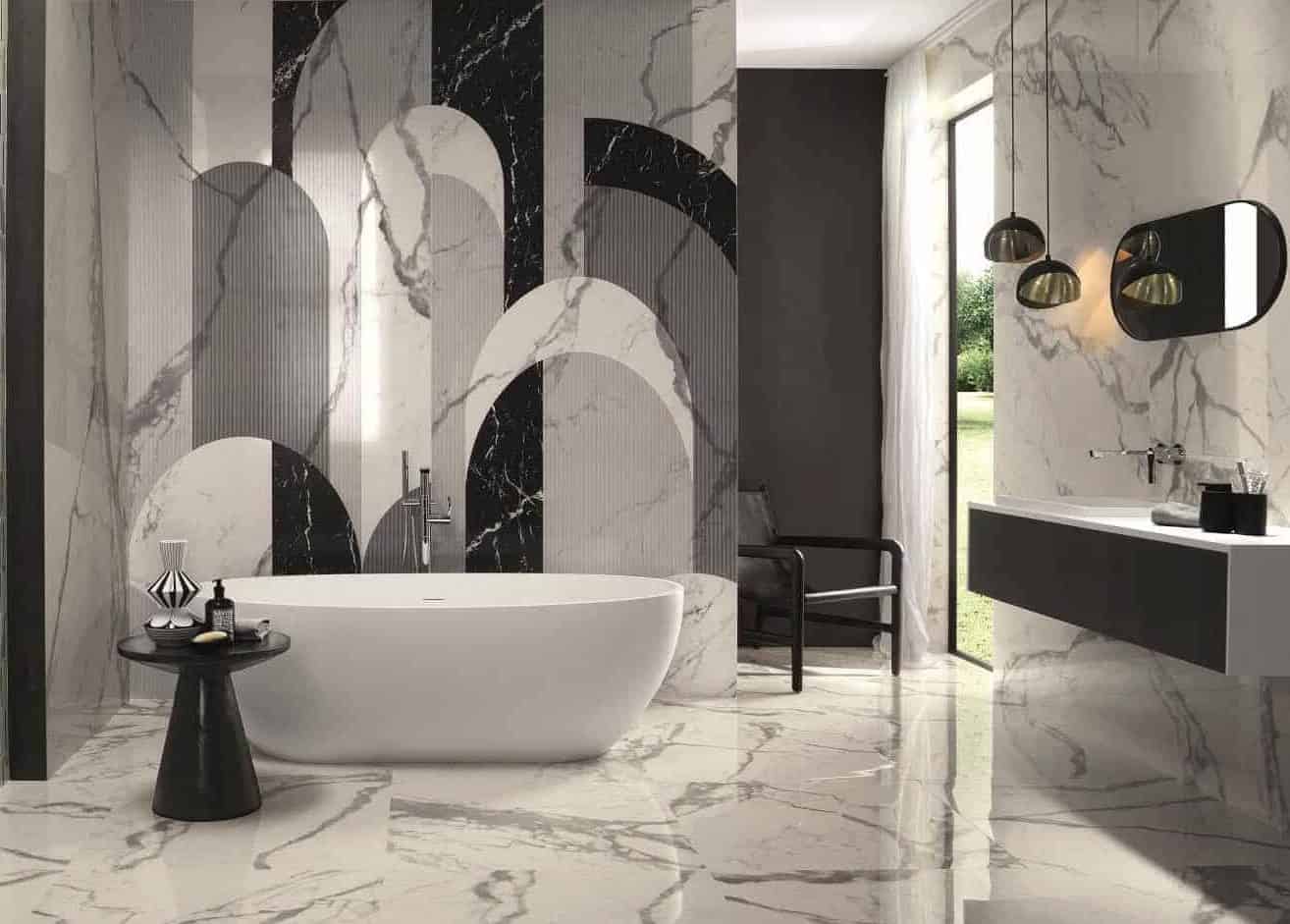 Baie cu Faianta Rectificata Roma Gold Lux