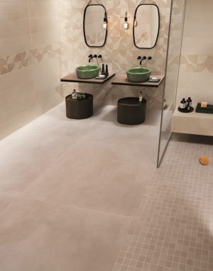 Baie Moderna cu Faianta si Decor Bej Matt&More - imagine 2