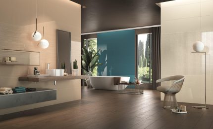 Faianta Turcoaz Chic si Gresie tip Parchet Amenajare Baie