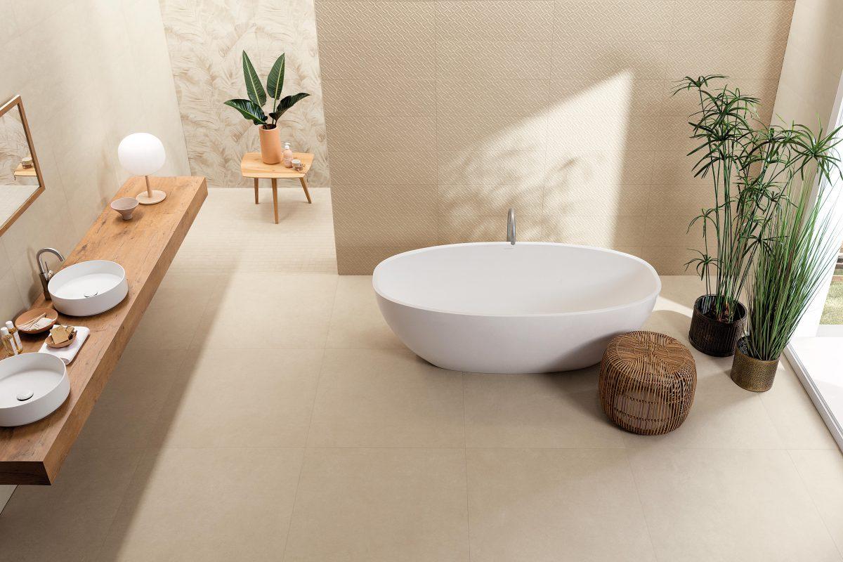 Faianta si Gresie Bej Sheer Baie cu Cada