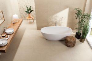 Faianta si Gresie Bej Sheer Baie cu Cada