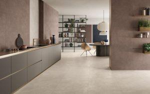 Bucatarie cu gresie portelanata Colovers