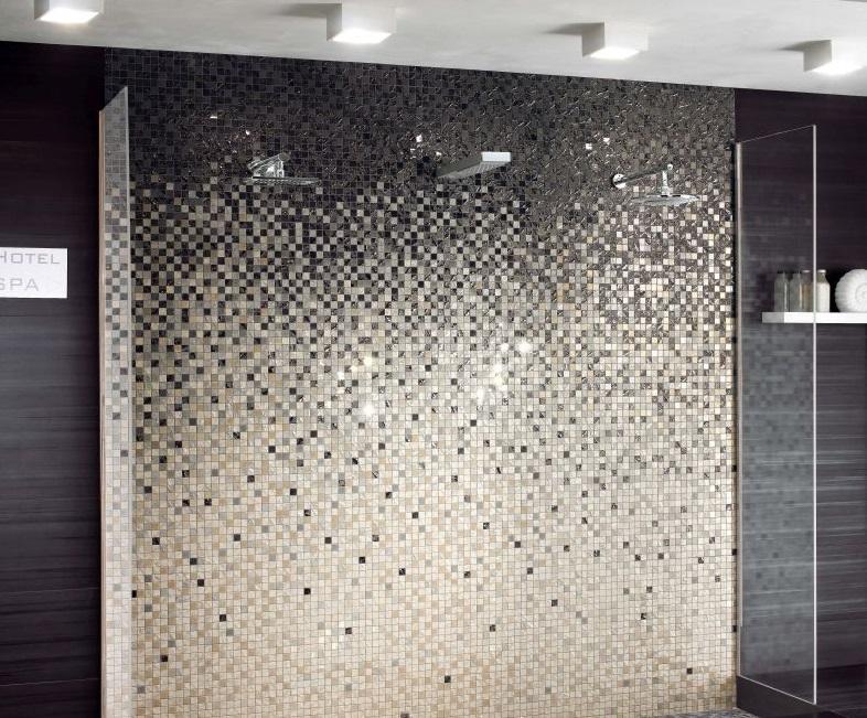 Dus amenajat cu mozaic ceramic FourSeasons Degradè Wellness