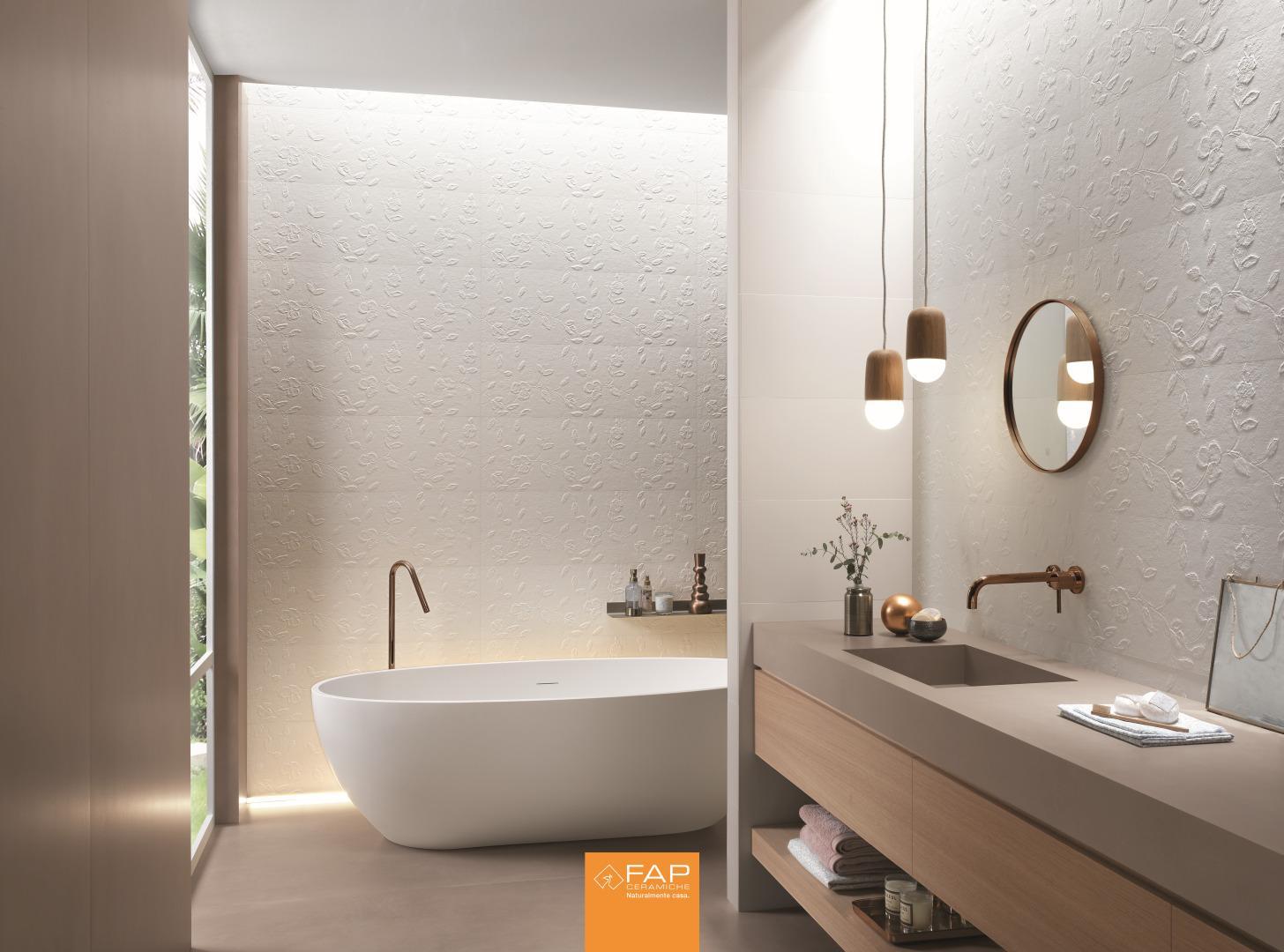 Amenajare baie cu faianta rectificata Lumina 30.5x91.5 cm - imagine 1