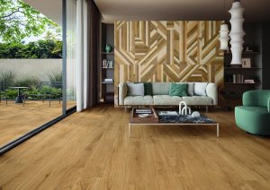 Living cu Gresie tip Parchet Lineo