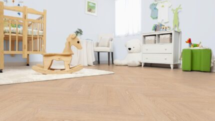 Parchet vinil LVT D01a Oak Berlin herringbone pardoseala vinil Ter Hurne amenajare camera copii