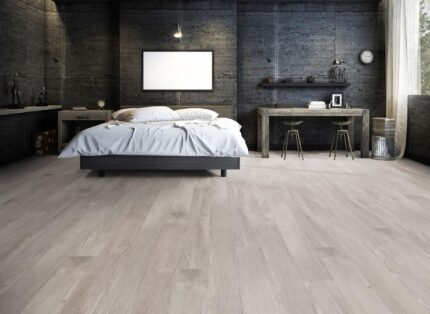 Parchet vinil LVT D09 Oak Belgrade amenajare dormitor cu pardoseala vinil de la ter Hurne