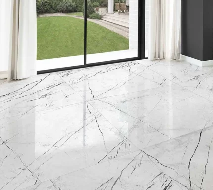 Gresie Interior Marquina Alb Negru