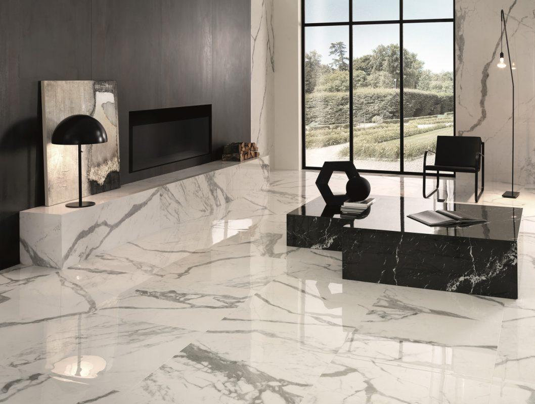 Gresie tip Marmura Lucioasa Placi Mari Roma Gold