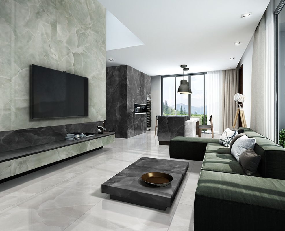 Living-cu-gresie-portelanata-tip-onyx-JADE-BLACK-WHITE-Gada-Pavimenti