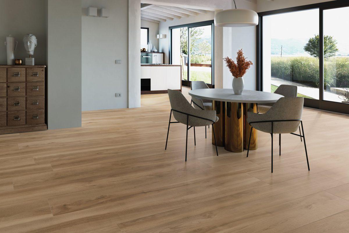 Living cu Gresie Portelanata tip Parchet Husk