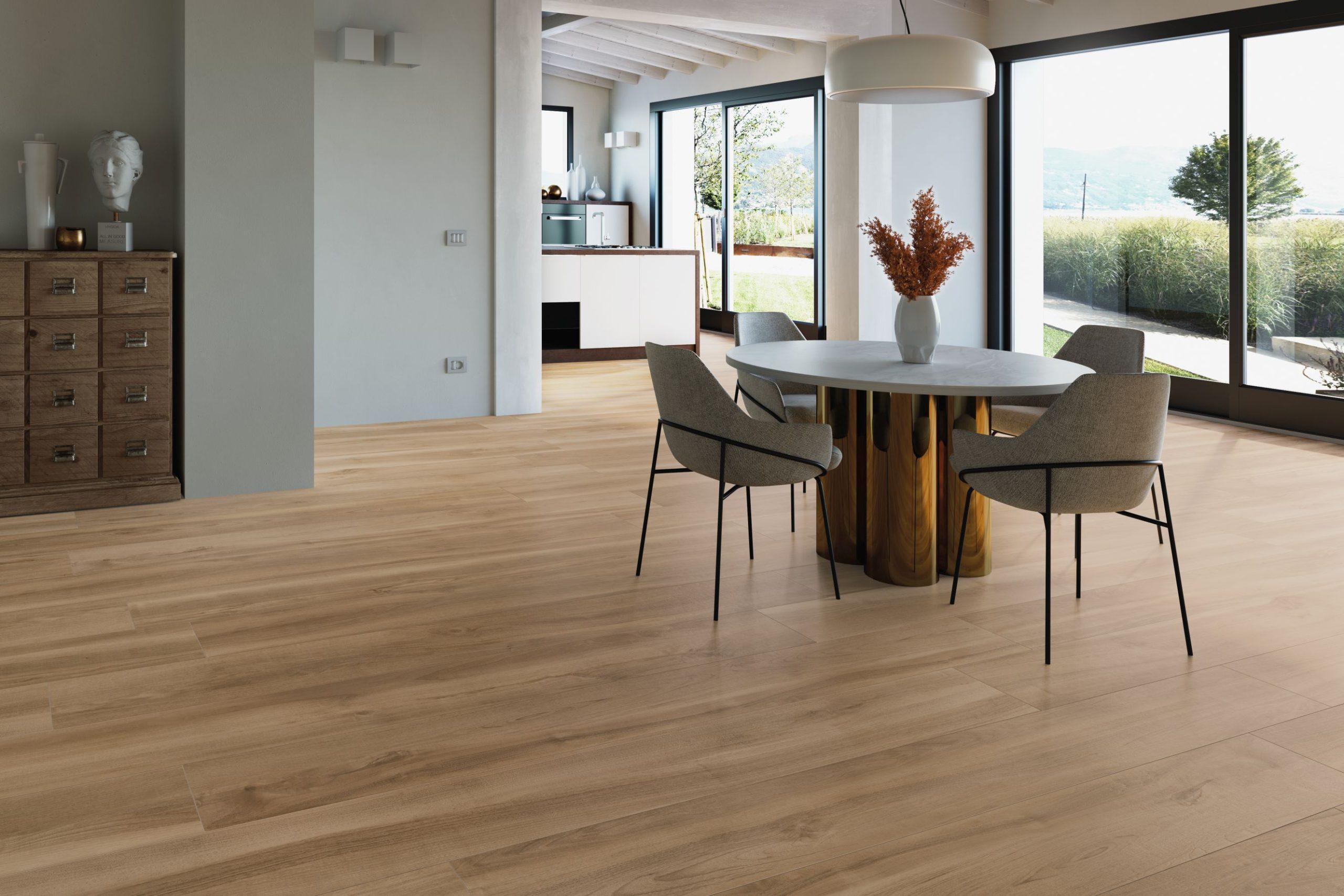 Living cu Gresie Portelanata tip Parchet Husk - imagine 1