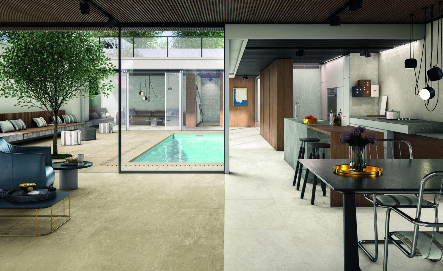 Gresie Portelanata Thermae Amenajare Living Modern