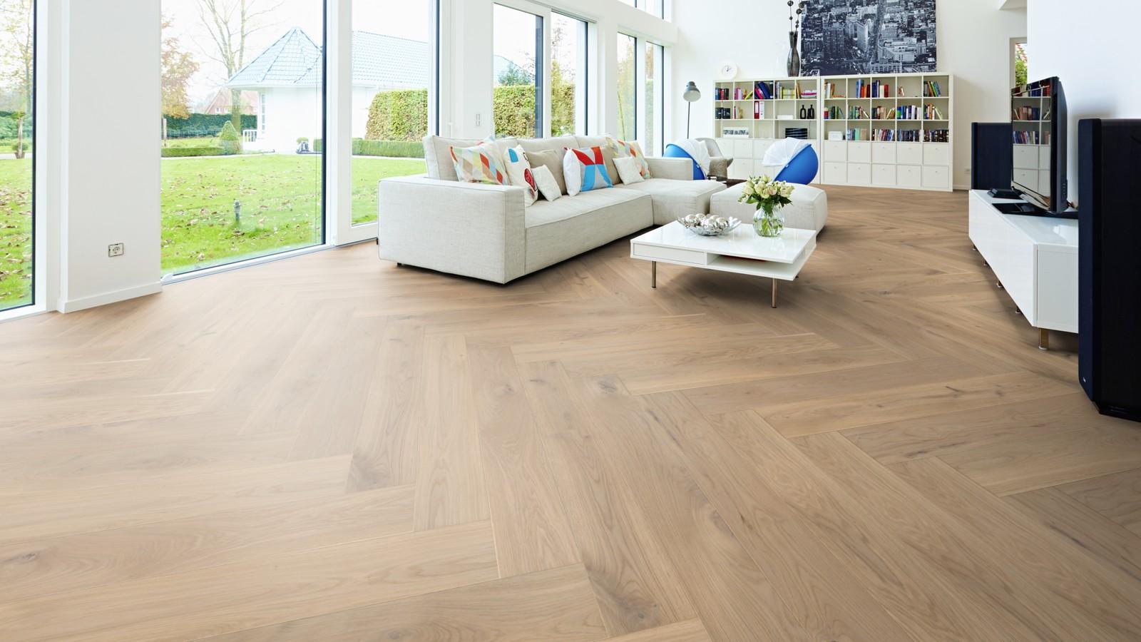 M01 Parchet stratificat Stejar Unfinished Effect Herringbone - imagine 5