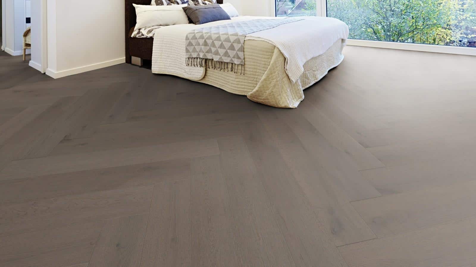 M05 Parchet stratificat Stejar Basalt Brown Herringbone - imagine 2