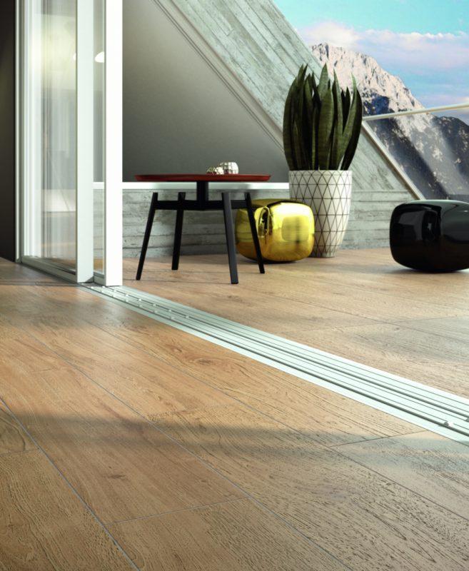 Living cu Gresie Portelanata aspect Lemn Artwood