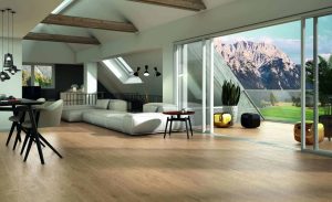 Living cu Gresie Portelanata aspect Lemn Artwood