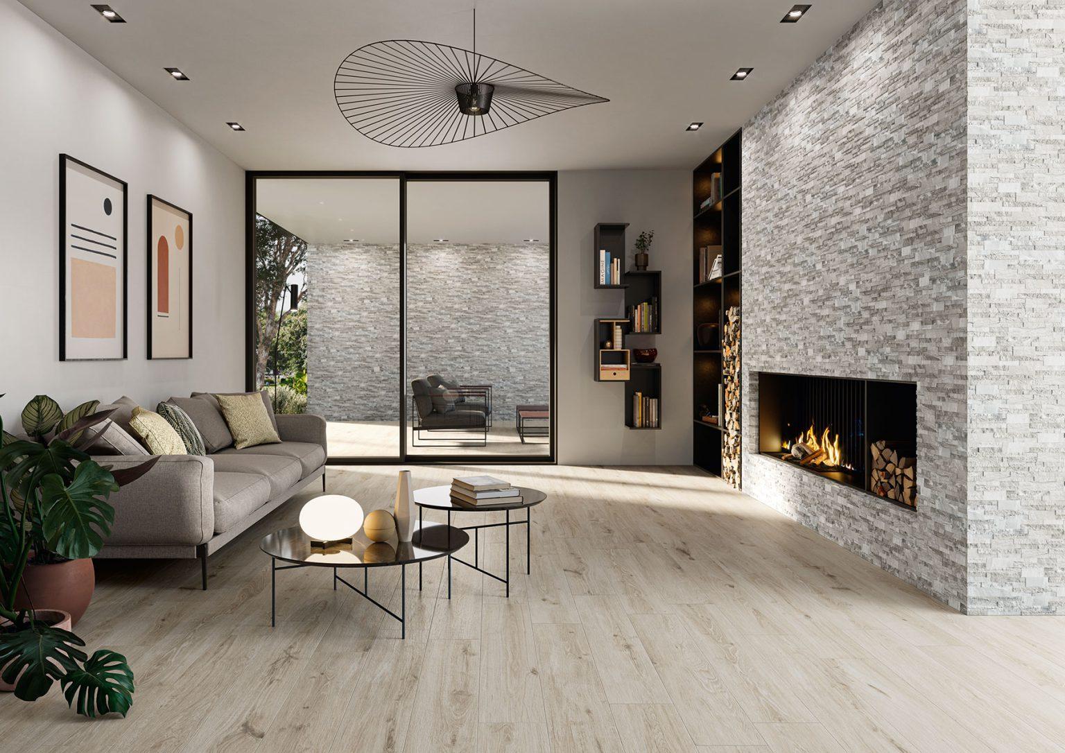 Gresie tip Piatra Brickup Perete Living