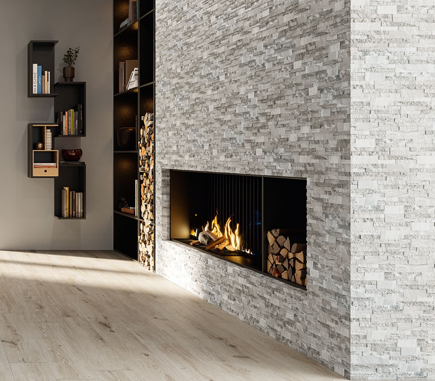 Gresie tip Piatra Brickup Perete Living