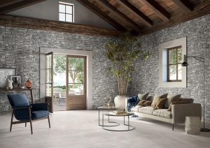 Gresie tip Piatra Brick Up Amenajare Living