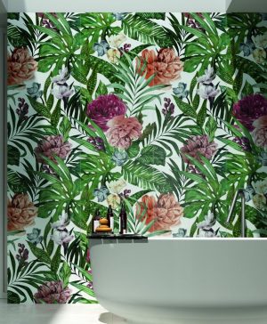 Baie cu Gresie si Decor Floral Touche - imagine 2