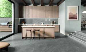 Bucatarie cu gresie tip piatra AllBlack Grey