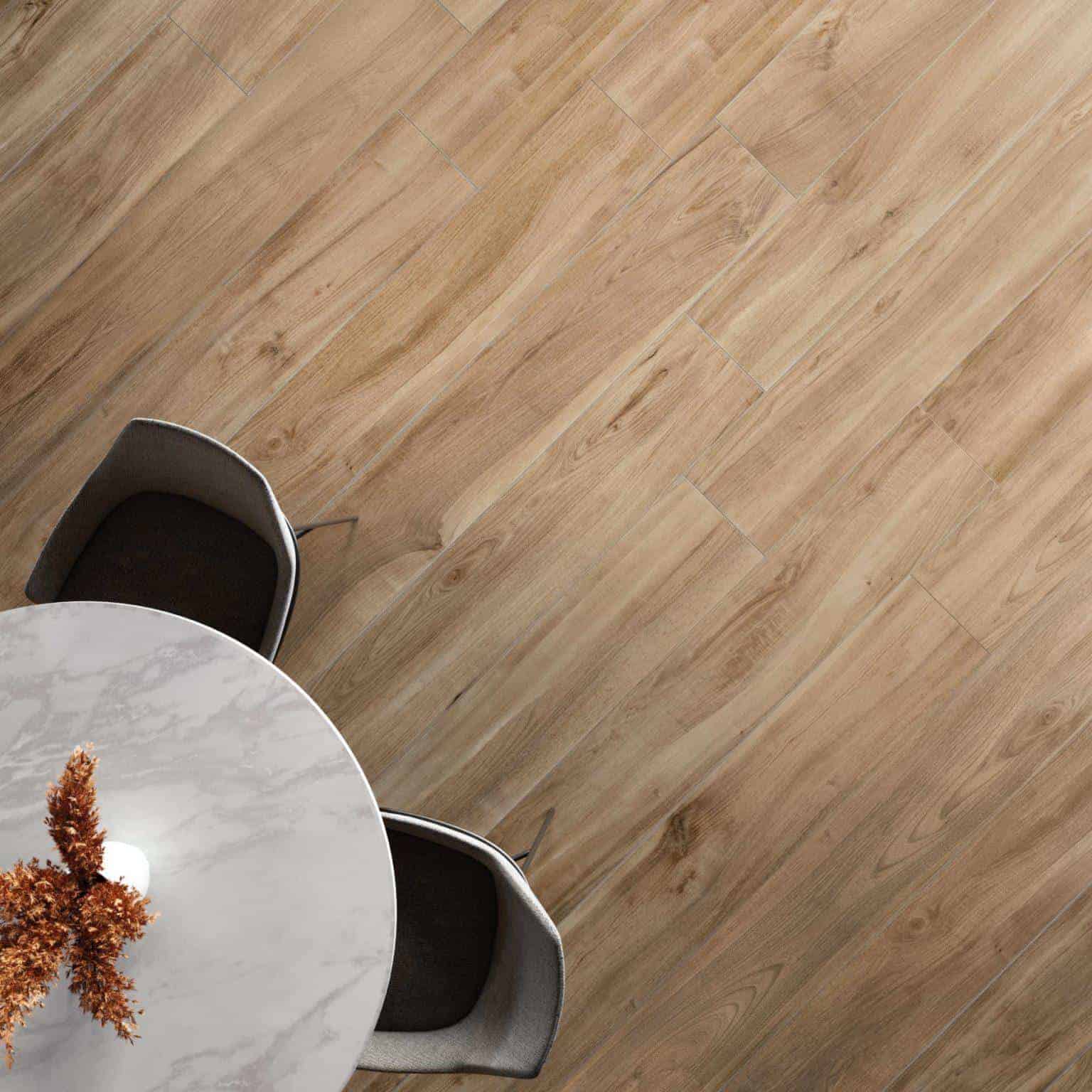 Living cu Gresie Portelanata tip Parchet Husk
