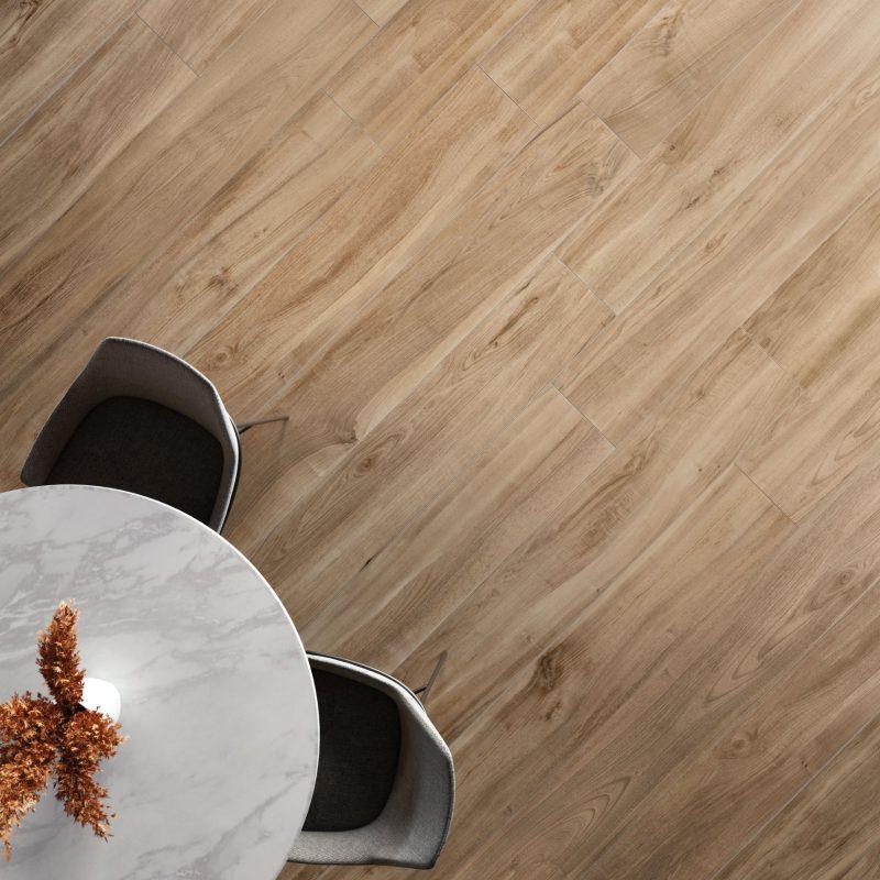 Living cu Gresie Portelanata tip Parchet Husk