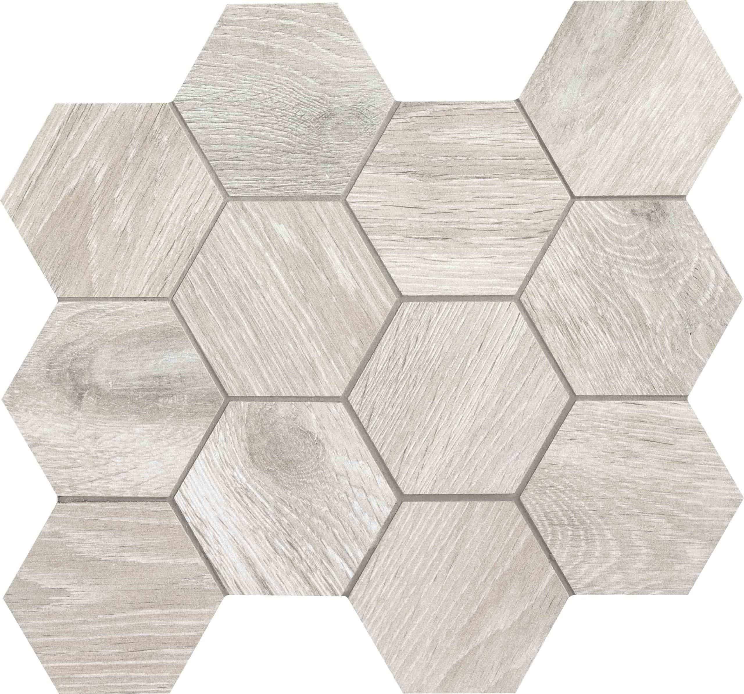 Placa hexagonala din gresie aspect-lemn