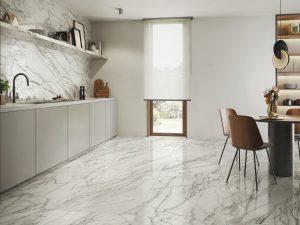 Gresie tip Marmura Lucioasa Purity of Marble Bucatarie