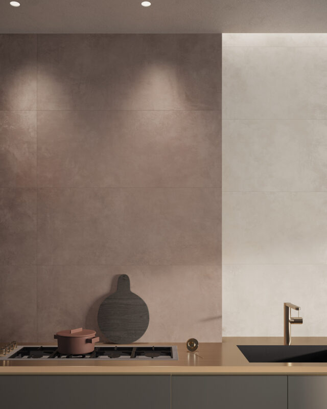 Bucatarie cu gresie portelanata Colovers